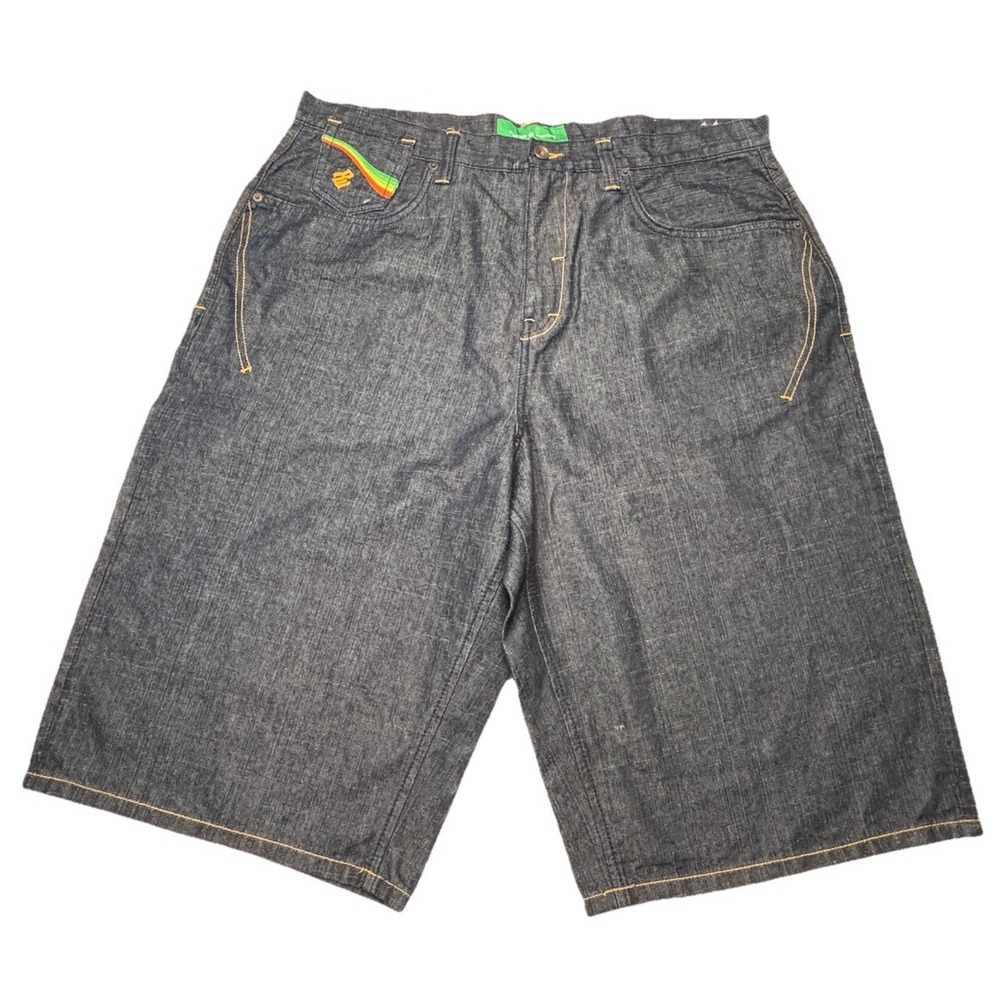 Rocawear Shorts Men's 40 Baggy Scorpion Y2K Skater Hip Hop 15" Inseam Denim